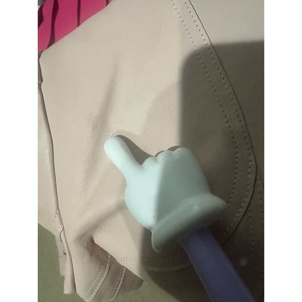 Spiegel Genuine Leather Jacket Pink Blush Puff Sleeve Y2K Cropped Women's Size 4 - Picture 9 of 16
